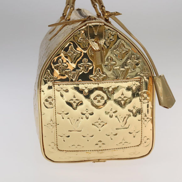 LOUIS VUITTON Monogram Miroir Speedy 35 Handtas Goud M95785 LV Auth 106299SM