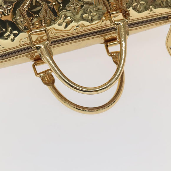 LOUIS VUITTON Monogram Miroir Speedy 35 Handtas Goud M95785 LV Auth 106299SM