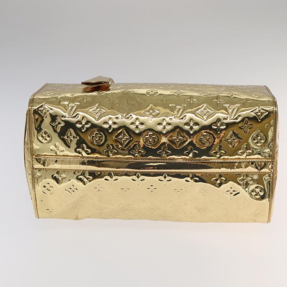 LOUIS VUITTON Monogram Miroir Speedy 35 Hand Bag Gold M95785 LV Auth 106299SM