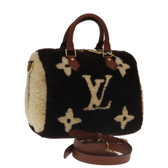 LOUIS VUITTON Monogram Teddy Speedy Bandouliere 25 Bag 2way M55422 Auth 106300S