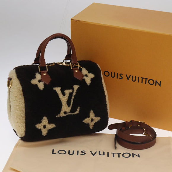 LOUIS VUITTON Monogram Teddy Speedy Bandouliere 25 Bag 2way M55422 Auth 106300S