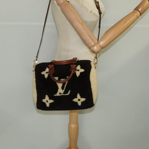 LOUIS VUITTON Monogram Teddy Speedy Bandouliere 25 Bag 2way M55422 Auth 106300S