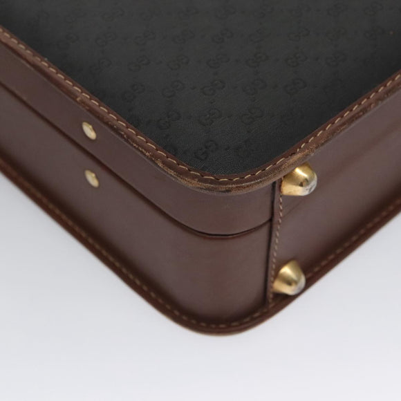 GUCCI Micro GG Canvas Trunk Black Gold Auth 106302