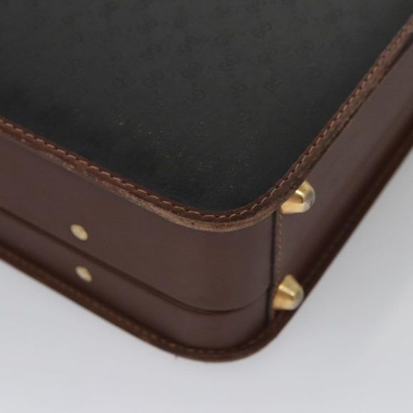 GUCCI Micro GG Canvas Trunk Black Gold Auth 106302