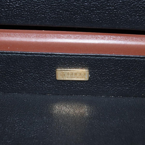 GUCCI Micro GG Canvas Trunk Black Gold Auth 106302