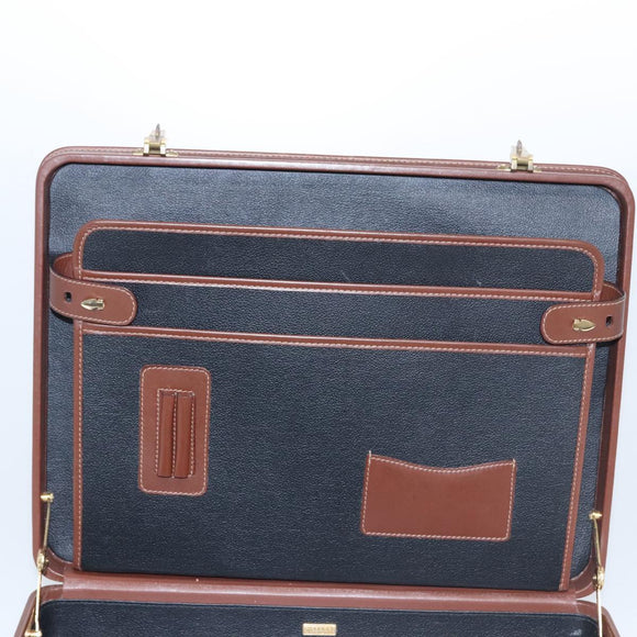 GUCCI Micro GG Canvas Trunk Black Gold Auth 106302