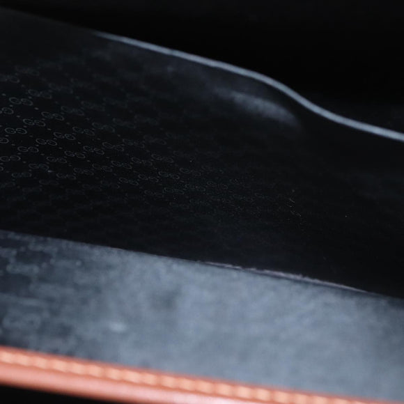 GUCCI Micro GG Canvas Trunk Black Gold Auth 106302