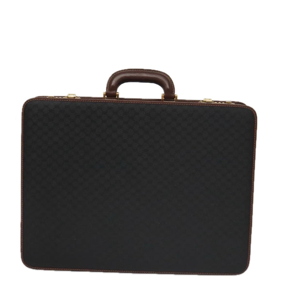 GUCCI Micro GG Canvas Trunk Black Gold Auth 106302