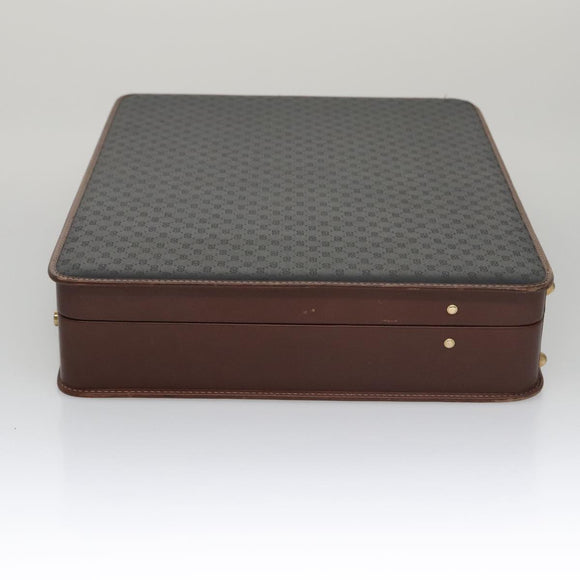 GUCCI Micro GG Canvas Trunk Black Gold Auth 106302