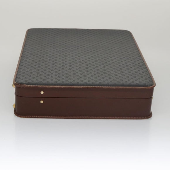 GUCCI Micro GG Canvas Trunk Black Gold Auth 106302