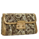 LOUIS VUITTON Monogram Brocade Tari Clutch Bag Gold M93142 LV Auth 106316S-1