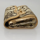 LOUIS VUITTON Monogram Brocade Tari Clutch Bag Gold M93142 LV Auth 106316S-4