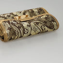 LOUIS VUITTON Monogram Brocade Tari Clutch Bag Gold M93142 LV Auth 106316S-5