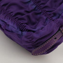 PRADA Accessory Pouch Nylon Purple Gold Auth 106340-15