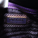 PRADA Accessory Pouch Nylon Purple Gold Auth 106340-20