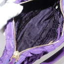 PRADA Accessory Pouch Nylon Purple Gold Auth 106340-10