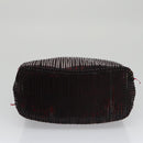 CARTIER Hand Bag Nylon Black Auth 106358-7