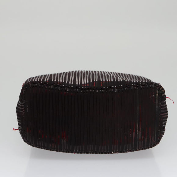 CARTIER Hand Bag Nylon Black Auth 106358