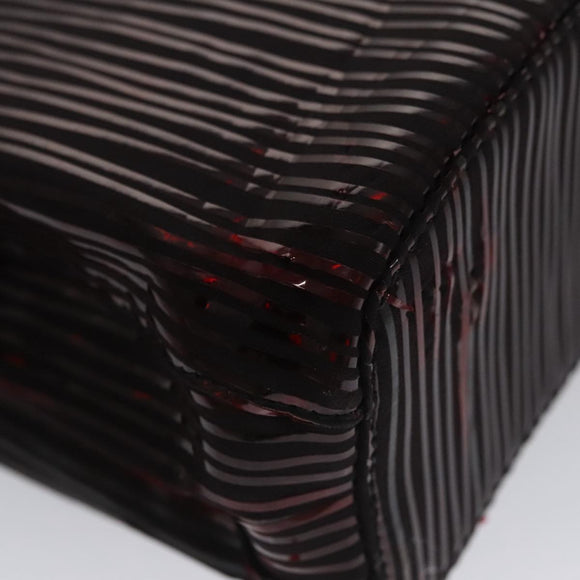 CARTIER Hand Bag Nylon Black Auth 106358