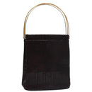 CARTIER Hand Bag Nylon Black Auth 106358-1