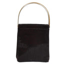 CARTIER Hand Bag Nylon Black Auth 106358-2