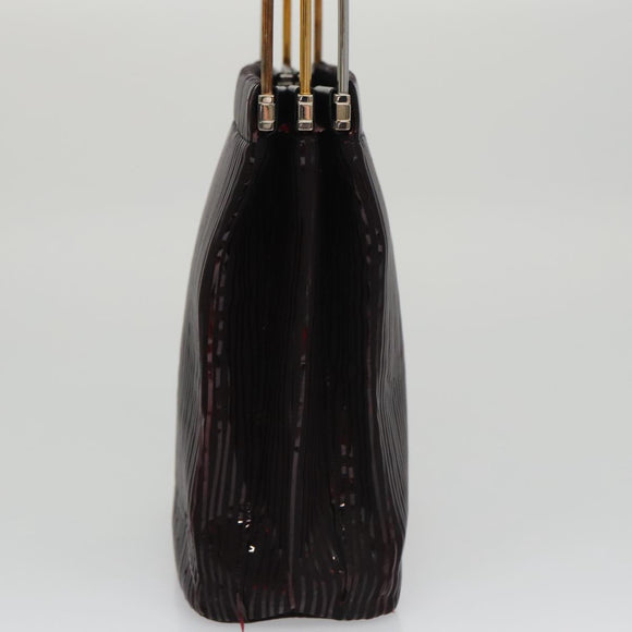 CARTIER Hand Bag Nylon Black Auth 106358