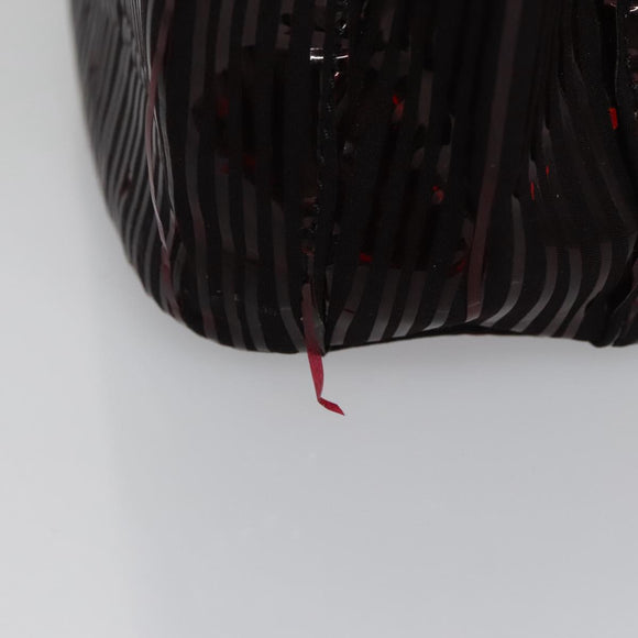 CARTIER Hand Bag Nylon Black Auth 106358