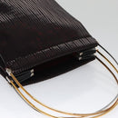 CARTIER Hand Bag Nylon Black Auth 106358-8