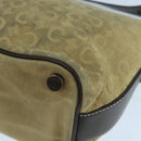 CELINE C Macadam Canvas Shoulder Bag Beige Auth 106367-15