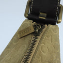 CELINE C Macadam Canvas Shoulder Bag Beige Auth 106367-10