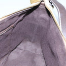 CELINE C Macadam Canvas Shoulder Bag Beige Auth 106367-18