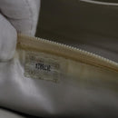 CHANEL Matelasse Shoulder Bag Leather White CC Auth 106385-12