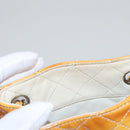 CHANEL Matelasse Chain Shoulder Bag Enamel Yellow CC Auth 106418-20