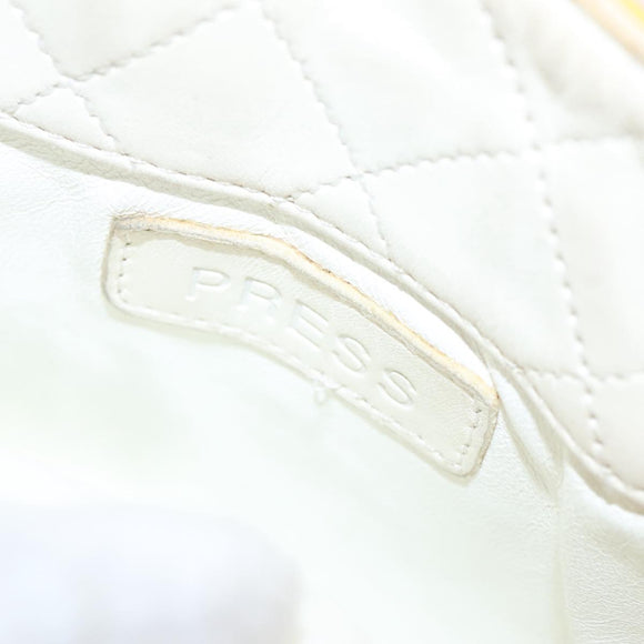 CHANEL Matelasse Chain Shoulder Bag Enamel Yellow CC Auth 106418