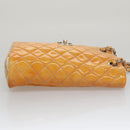 CHANEL Matelasse Chain Shoulder Bag Enamel Yellow CC Auth 106418-3