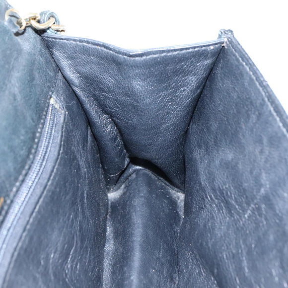 CHANEL Chain Shoulder Bag Leather Black CC Auth 106420