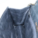 CHANEL Ketten-Umhängetasche Leder Schwarz CC Auth 106420-21