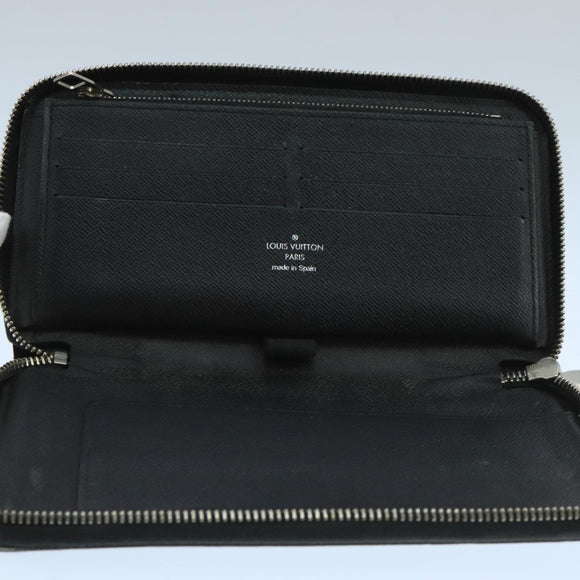 LOUIS VUITTON Damier Graphite Zippy Organizer Long Wallet N63077 LV Auth 106425
