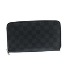 LOUIS VUITTON Damier Graphite Zippy Organizer Long Wallet N63077 LV Auth 106425-13