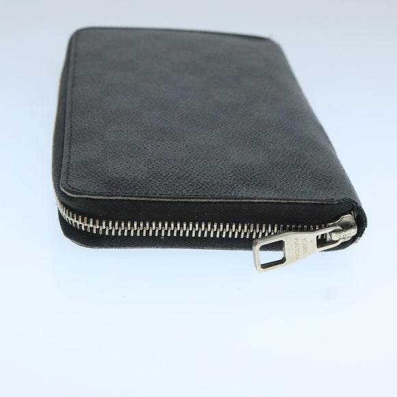 LOUIS VUITTON Damier Graphite Zippy Organizer Long Wallet N63077 LV Auth 106425