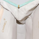 CHANEL Matelasse Hand Bag Satin Green CC Auth 106444-19