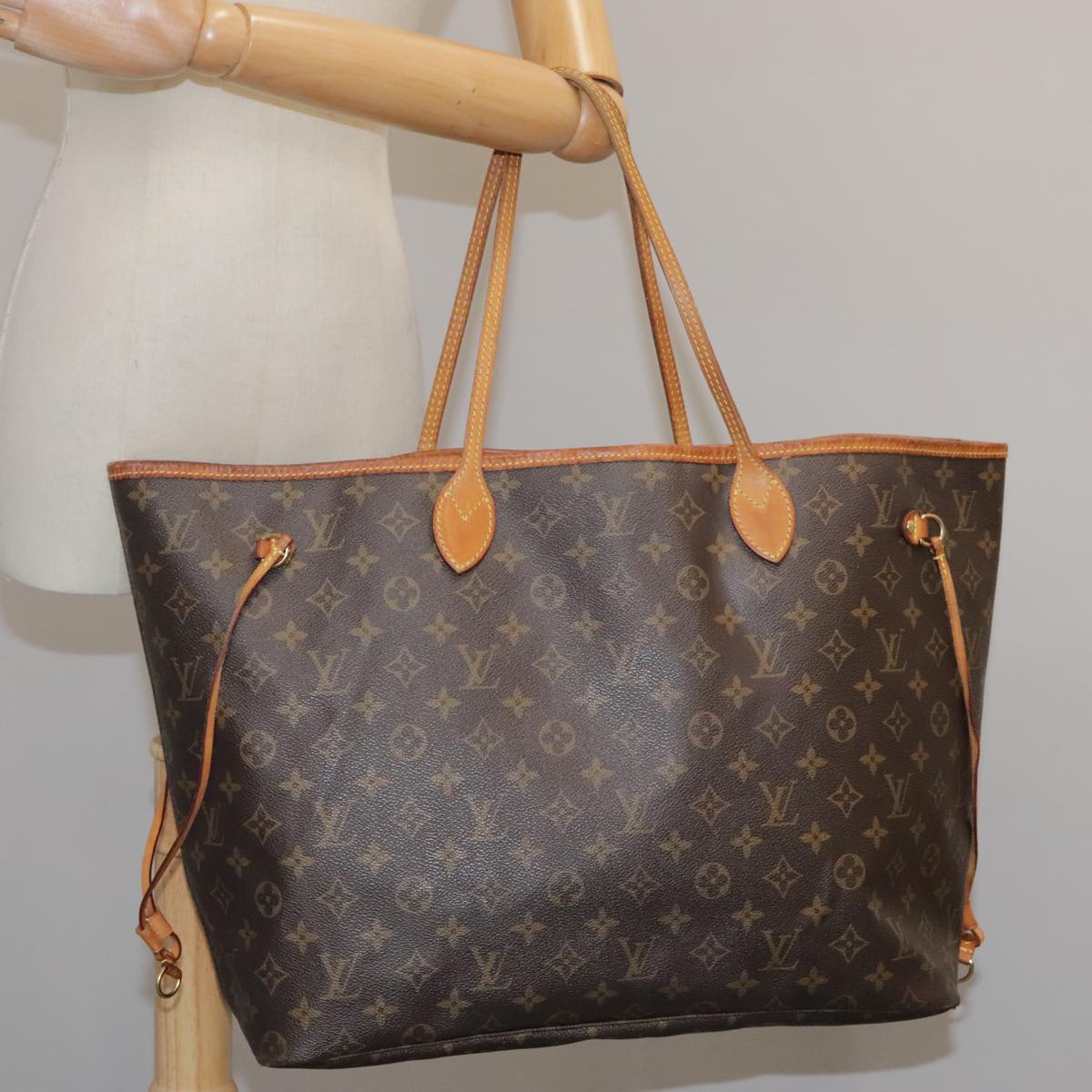 LOUIS VUITTON Monogram Neverfull GM Tote Bag M40157 LV Auth 106469