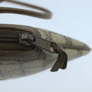 GUCCI GG Supreme Web Sherry Line Shoulder Bag Beige 904 02 047 Auth 106473-9