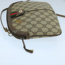 GUCCI GG Supreme Web Sherry Line Shoulder Bag Beige 904 02 047 Auth 106473-4