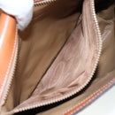 CELINE Macadam Canvas Shoulder Bag PVC Leather Brown Gold Auth 106514-22