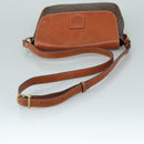 CELINE Macadam Canvas Shoulder Bag PVC Leather Brown Gold Auth 106514-7