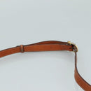 CELINE Macadam Canvas Shoulder Bag PVC Leather Brown Gold Auth 106514-8