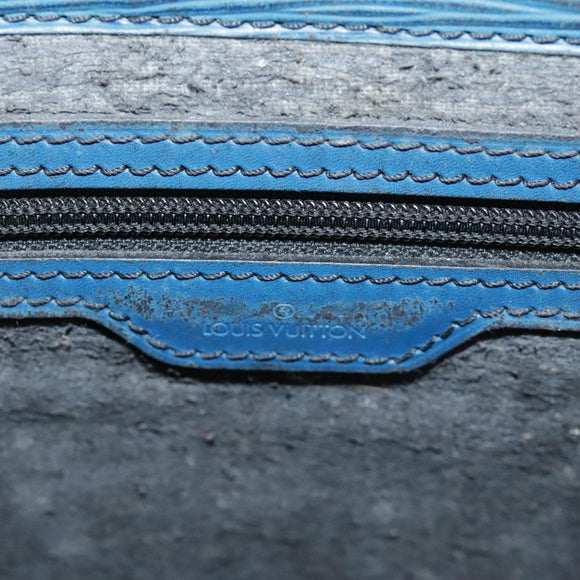 LOUIS VUITTON Epi Sac Plat Hand Bag Blue M52075 LV Auth 106541
