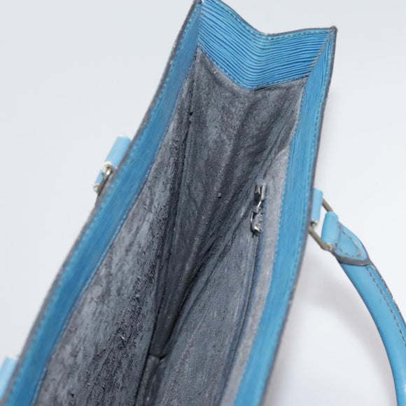 LOUIS VUITTON Epi Sac Plat Hand Bag Blue M52075 LV Auth 106541