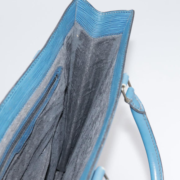 LOUIS VUITTON Epi Sac Plat Hand Bag Blue M52075 LV Auth 106541